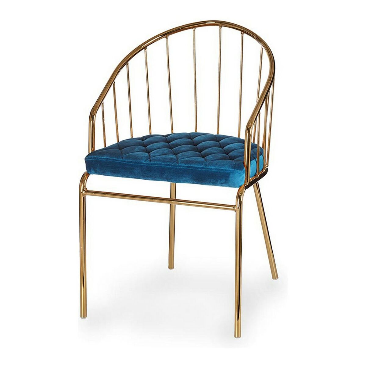 Chair Golden Blue Bars 51 x 81 x 52 cm-0