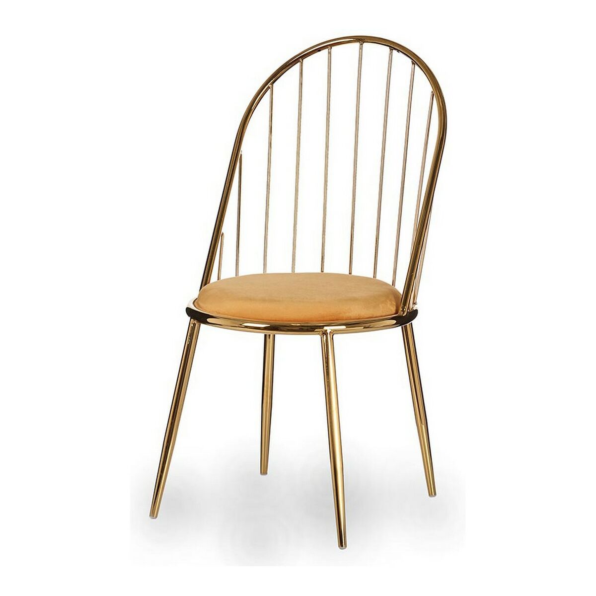 Chair Golden Bars Mustard 48 x 95,5 x 48 cm-0