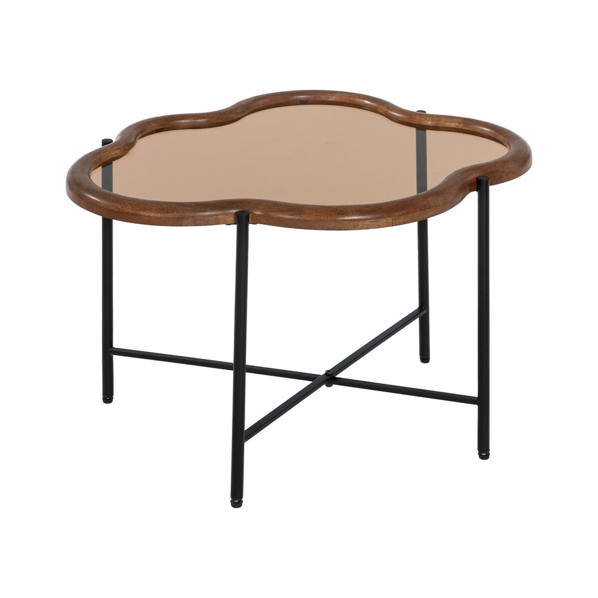 Centre Table Black Natural Crystal Iron Rubber wood 89 x 50 x 40 cm (2 Units)-7